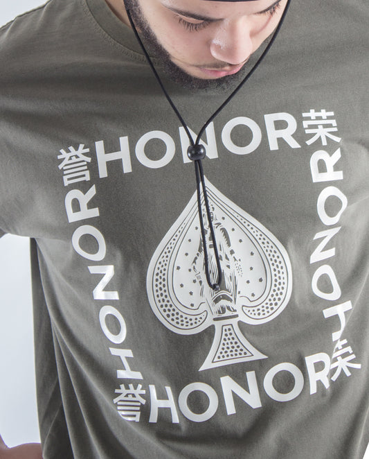Honor Ace Oversized Greyish Green Vintage T-Shirt