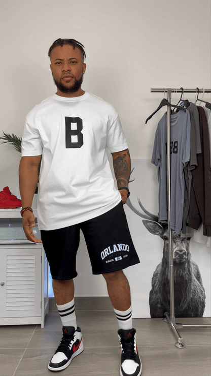 Beneworks B Premium White Oversized T-Shirt